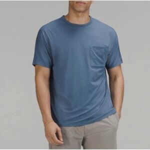 Lululemon The Fundamental Pocket T-Shirt in Chambray Blue Large See Measurement